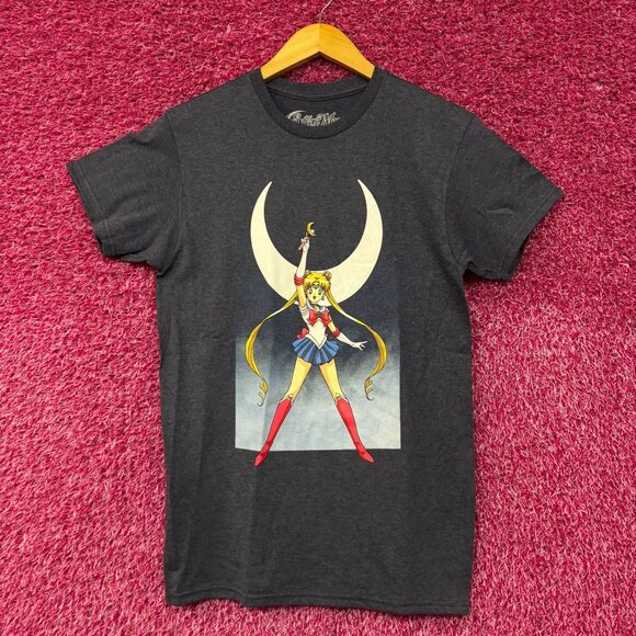 Sailor Moon Crescent Moon Wand Pretty Guardian Anime Tee Small - Picture 1 of 4